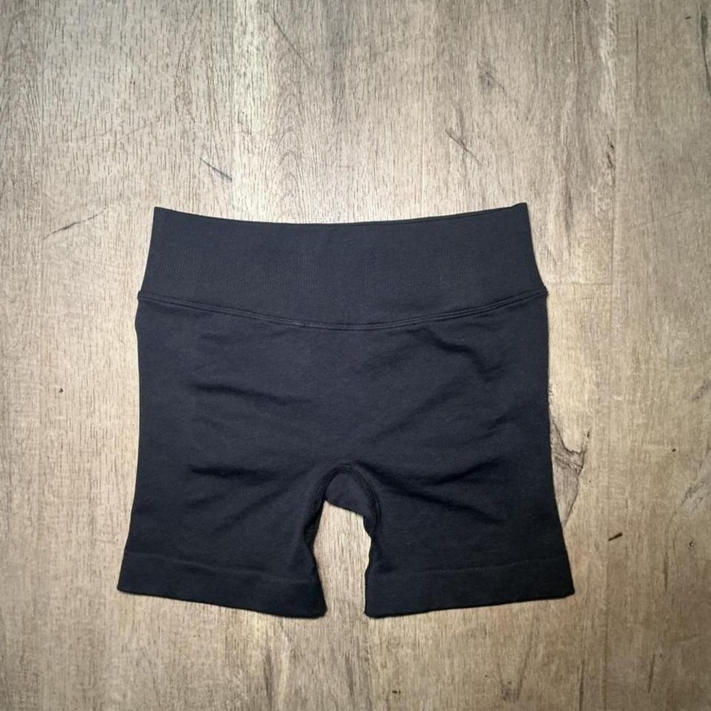 Black Seamless Bike Shorts Size XS High Waist Stretch Activewear Gym Workout